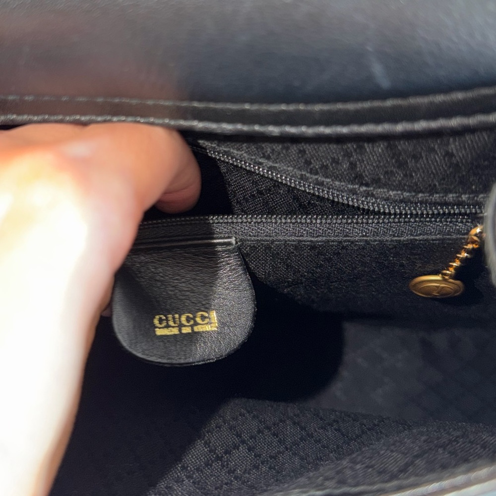 Gucci vintage horsebit tom ford era sling bag RARE black leather - Picture 8 of 11